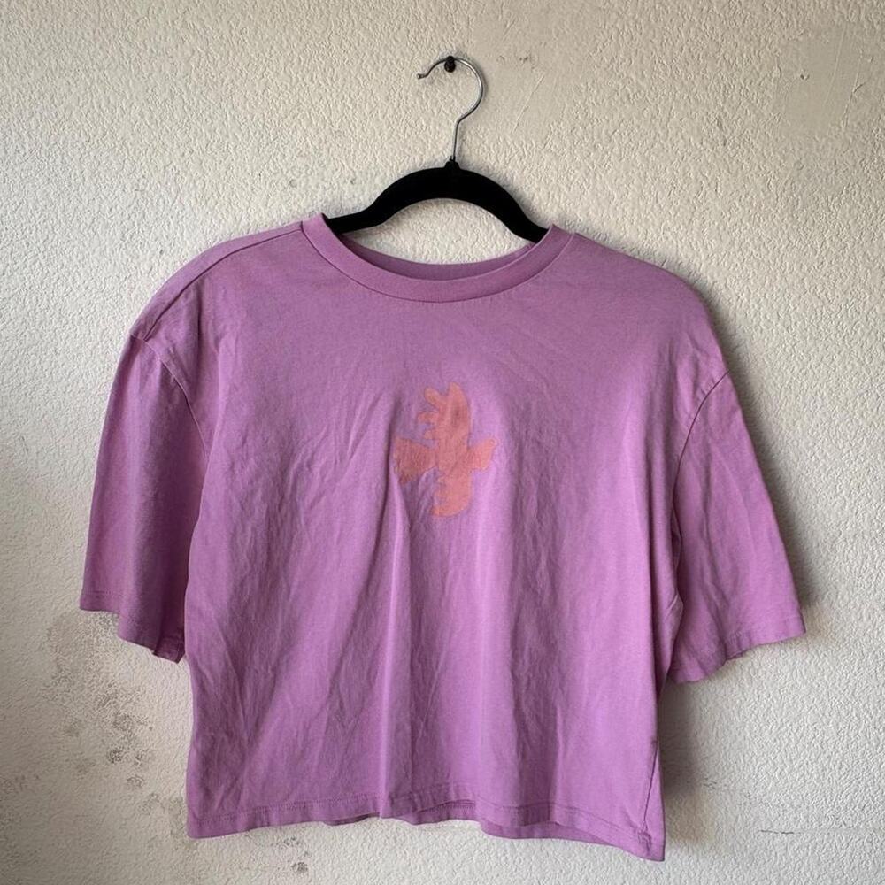 Pink womens tee featuring peace dove